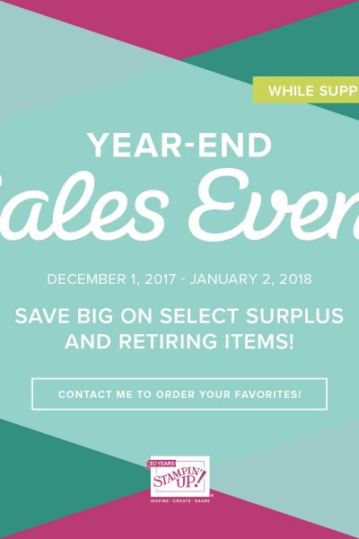 Stampin' Up! Year End Sales Event