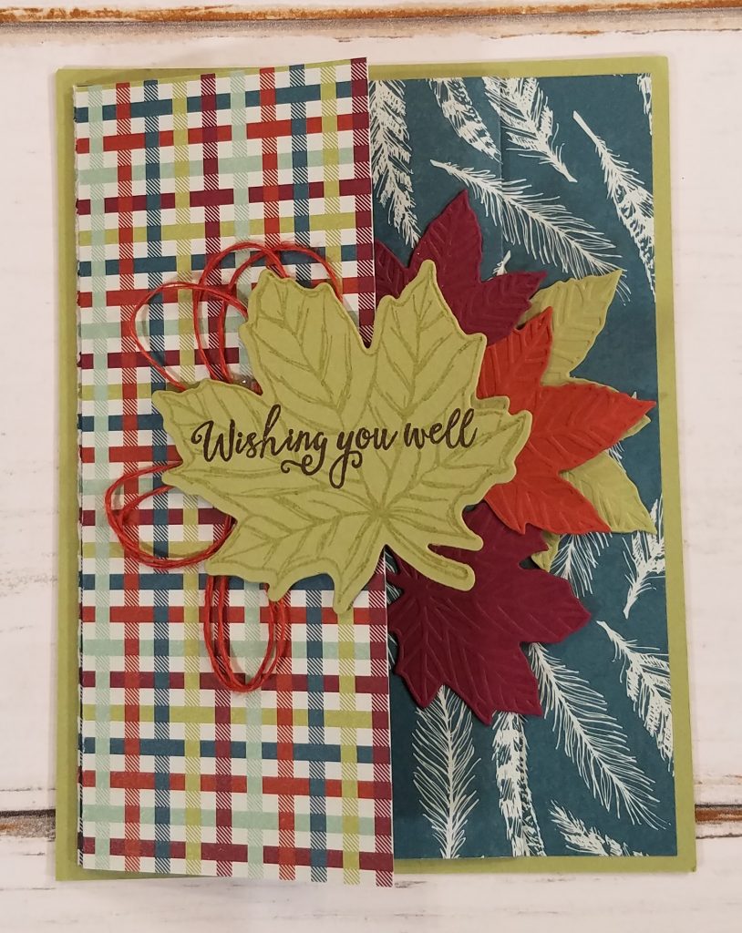 Fall Fun Fold Card Idea Come to Gather Stampin' Up! StampingJill Jill Olsen Template Gather Together Gathered Leaves Dies