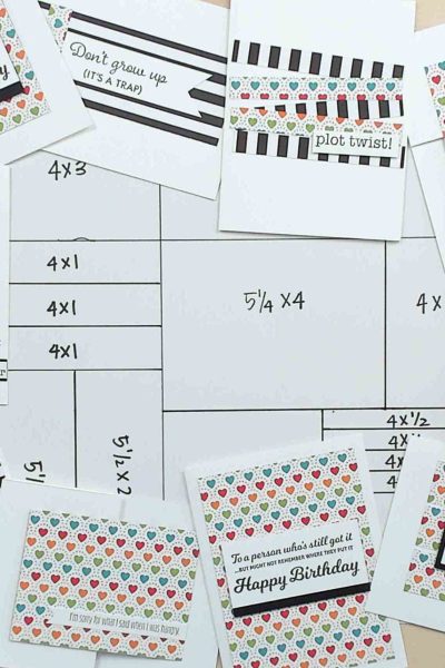 One Sheet Wonder technique using Designer Series Paper DIY Template Stamping Jill