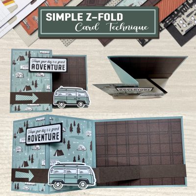 Simple Z-Fold Card Technique He's the Man Fun Fold Stamping Jill Masculine Stampin' Up!