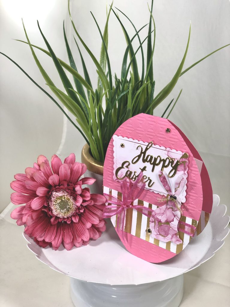 Easter Decor Egg Shaped Gift Card Holder DIY Happy Easter StampingJill