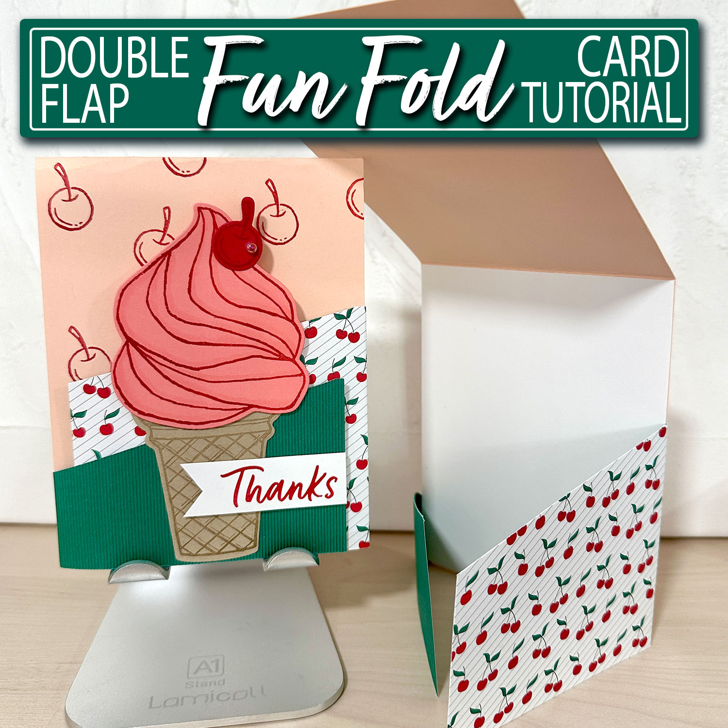 Double Flap Fun Fold Card Tutorial Stamping Jill