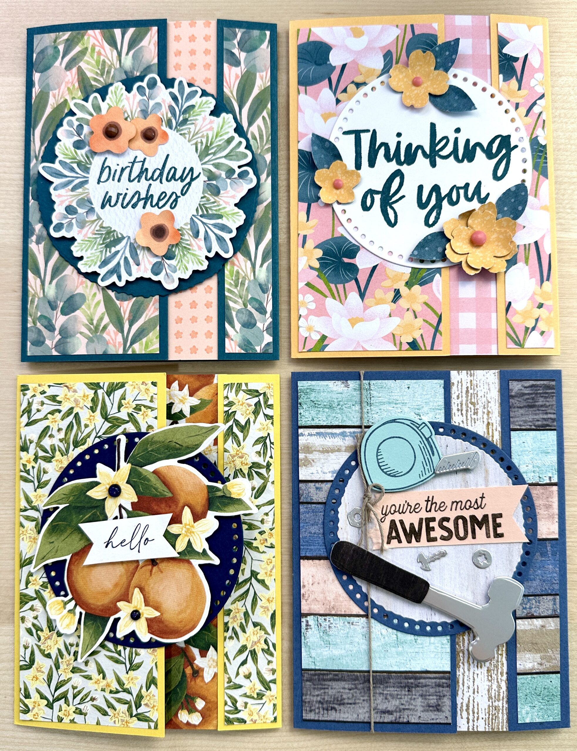 Designer Series Paper Fun Fold Card Layout Idea 2 - StampingJill.com