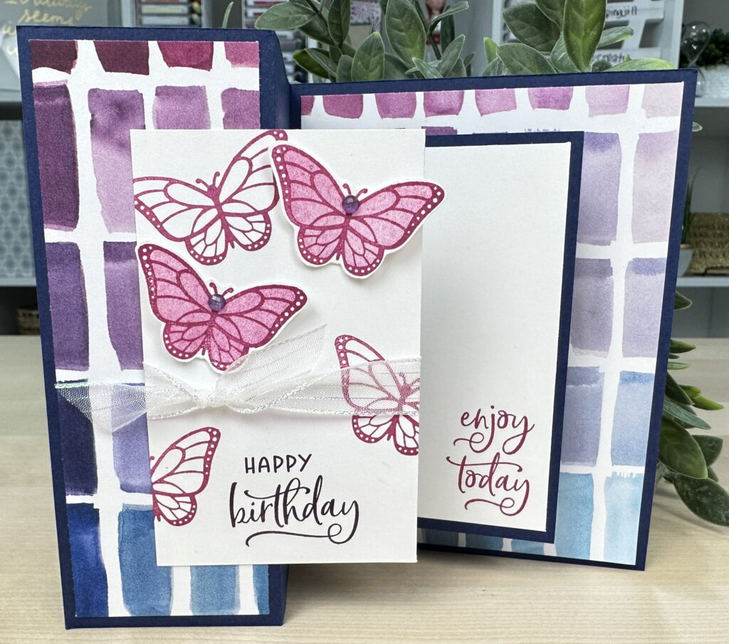 Double Decker Fun Fold Card Layout Stamping Jill Olsen